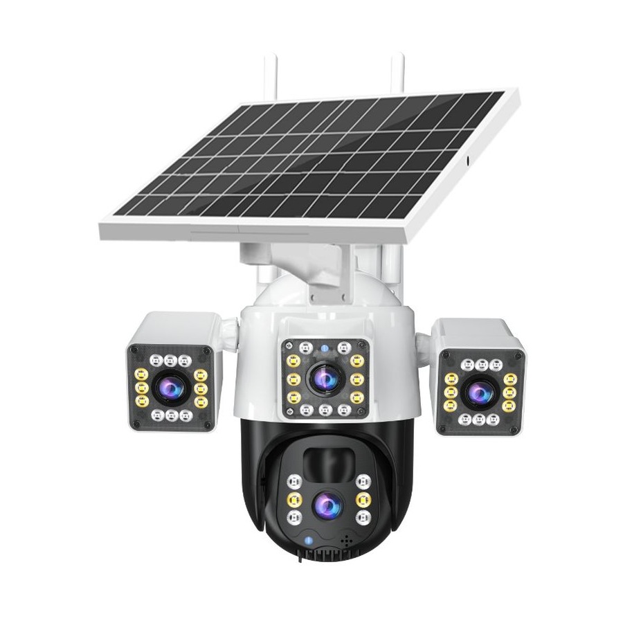 4G solar multi lens camera